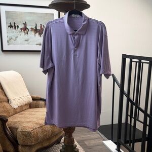 Peter Millar Lavender Striped Polo Shirt